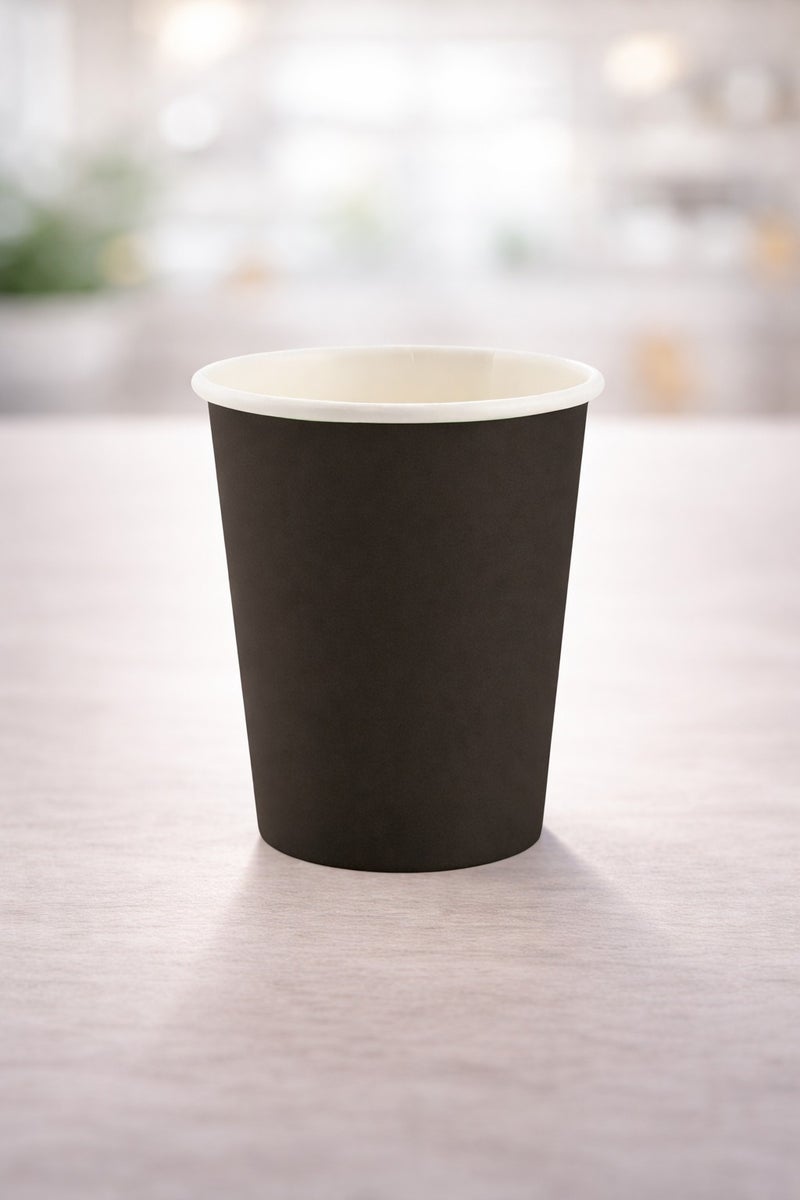 vsell24 pack of 100-SWS Paper Cup HD Black Special GSM – 8 Oz (240 ml) | Disposable Hot & Cold Cups - Image 3